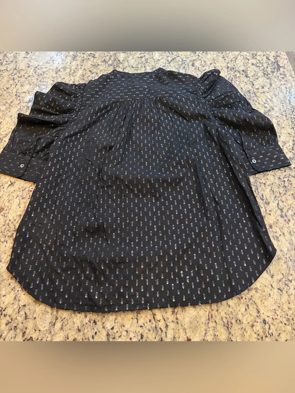 GAP Black Blouse with Metallic Dot Detail - Picture 5 of 5